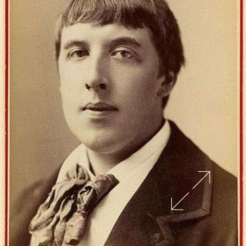 Oscar Wilde 1883 short hair by Sarony